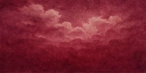 A dramatic stormy red cloudscape with dark summer skies