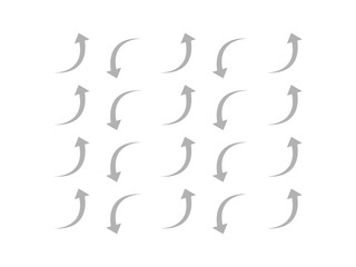 set of curve arrows icon