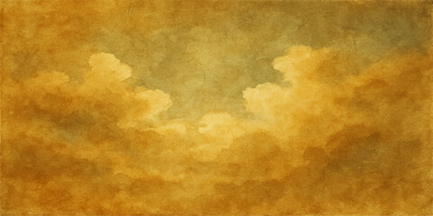 Grunge background with a worn beige paper texture and an antique brown sky