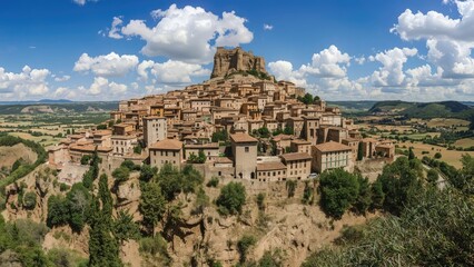 Scenic View of Ancient Hilltop Village Known as the Fading Town