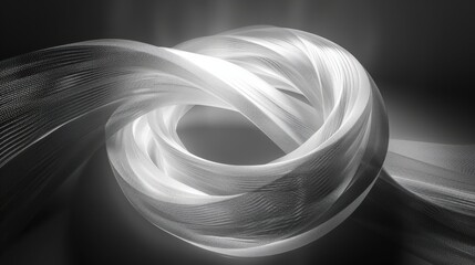 modern clean neon ring mesh in white