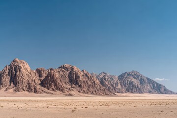 Desert Mountains Landscape Under Clear Sky