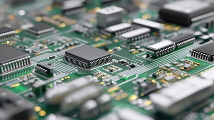 Obraz premium Circuit board closeup