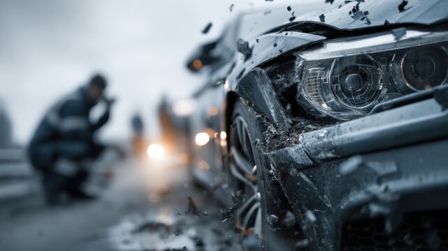 Damaged vehicle accident