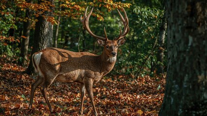 Obraz premium Fallow deer in mating period