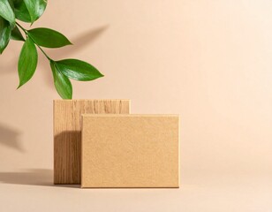 cardboard box flatlay 