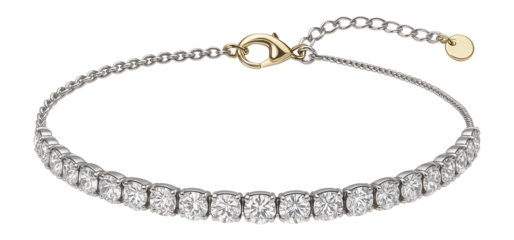 Crystal-studded anklet with adjustable chain for party outfits