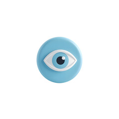 Blue eye amulet isolated on transparent background