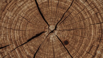 Fototapeta premium Refined natural wood pattern from an old tree trunk