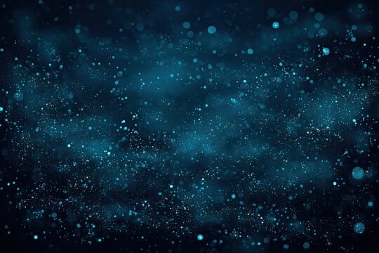 Deep blue background with glittering particles