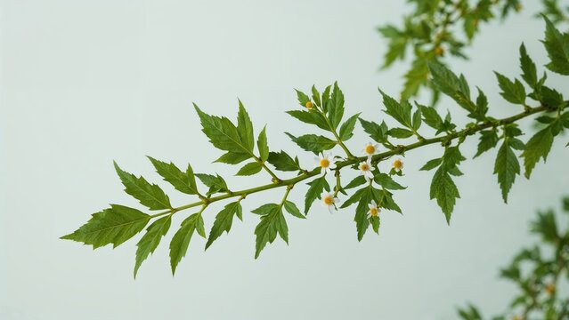 Eclipta prostrata plant from the Asteraceae family, commonly called false daisy or bhringraj