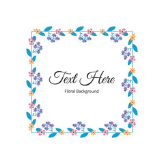 Decorative Floral Border Frame for Wedding and Invitation Design