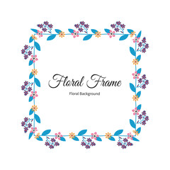 Decorative Floral Border Frame for Wedding and Invitation Design
