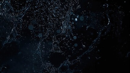 Obraz premium Water drops clustering on a shadowy backdrop