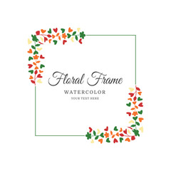 Decorative Floral Border Frame for Wedding and Invitation Design