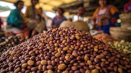 Traditional dried beans featured in a native seed festival