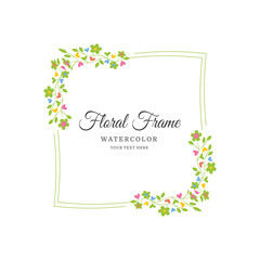 Decorative Floral Border Frame for Wedding and Invitation Design