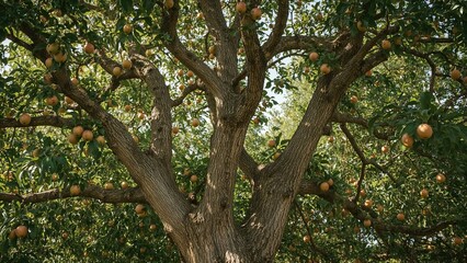 Obraz premium Vintage apple species yielding golden-hued apples