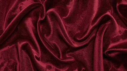Fototapeta premium Deep red material with a gentle fabric look displayed on white, highlighting an abstract wavy texture and colorful pattern for artistic wallpaper and design