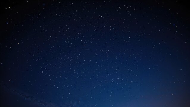 Expansive view of a star-filled dark blue night sky