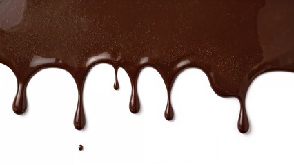 Separated chocolate ribbons against a simple background