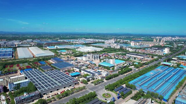 Aerial view of Suizhou's urban scenery, Hubei Province.the birthplace of Yan Emperor Shennong, the ancestor of humanities	