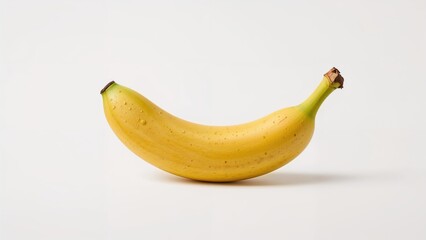 Grown Banana Against a Plain White Backdrop