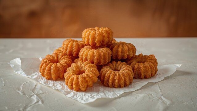 Faworki fried to perfection on paper towel, a beloved Thursday tradition, mouthwatering homemade chrusty