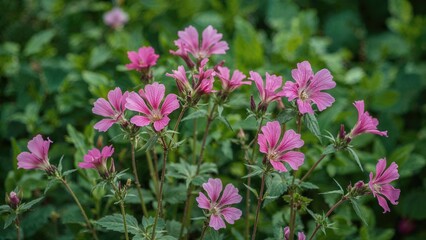 Group of flowering Cranesbill plants