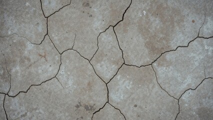 Obraz premium Rough Concrete Surface with Cracks Texture
