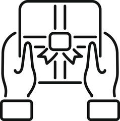 Hands carefully holding a beautifully wrapped gift box, symbolizing generosity and the joy of giving during holidays or celebrations