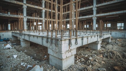 Assembly of Reinforced Concrete Support Beams