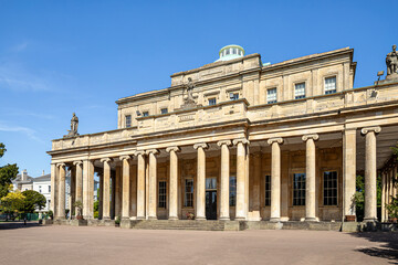 Pittville Pump Room in Pittville Park, Cheltenham Spa, Gloucestershire, England UK