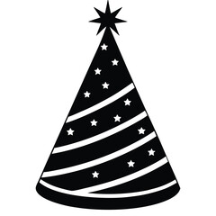 Event planner element isolated party hat on white background