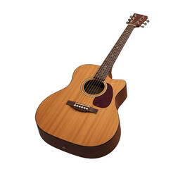 Acoustic Guitar: A detailed shot of a beautiful acoustic guitar. It showcases the instrument's intricate design, from the sound hole to the strings