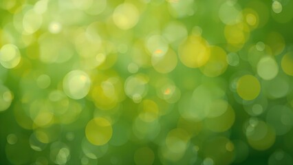 Obraz premium Green-themed colorful backdrop with blurred light spots