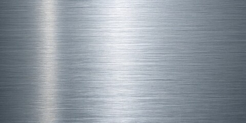 Close up of brushed metal texture background with light reflection, perfect for industrial design and modern technology projects
