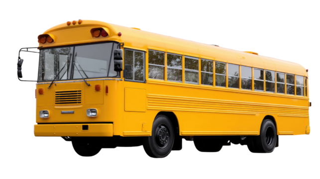 Yellow School Bus: A classic yellow school bus, emblematic of education and childhood, stands in photorealistic detail, ready to transport young learners safely to their destination. 