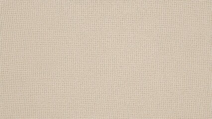 Fototapeta premium Detailed view of beige linen material featuring woven designs and organic threads.