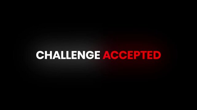 Challenge Accepted &ndash; 4K Particles Text Animation for Gaming or Competitions
