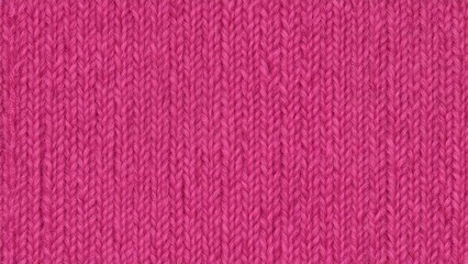 Deep fuchsia knitted material showcasing a patterned weave. Soft wool texture. Decorative background.