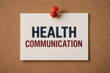 A health communication message pinned on a notice board. 