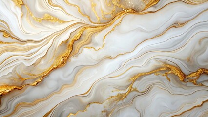Abstract white paint with gold streaks background wallpaper. Copy space, golden luxurious artistic backdrop, contemporary art
