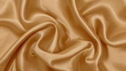 Obraz premium Luxurious smooth golden satin or silk fabric design in sepia retro style, suitable for wedding background