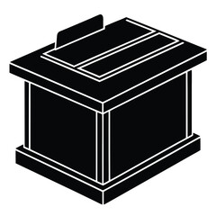 Event planner element isolated registration desk on white background