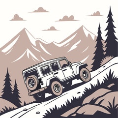 car in the mountains