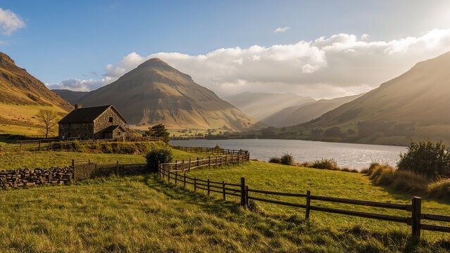 Route through Glenridding Dood heading towards Helvellyn mountains