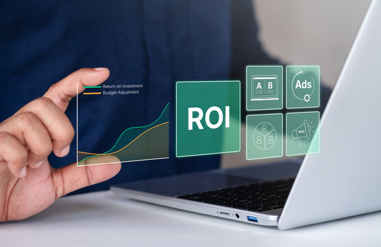 ROI strategy marketing performance, budget allocation, ROAS tracking, A/B testing insights, advertising analysis business growth, KPI dashboard optimization, digital metrics, ROI Performance Dashboard