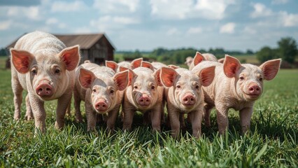 Charming Group Pigs Seeking And