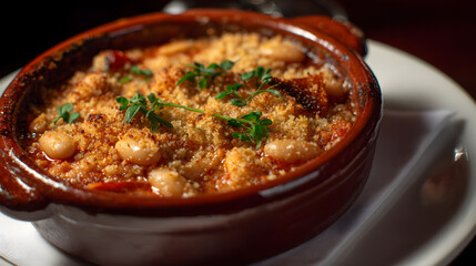 Deliciously Slow Cooked Cassoulet With Tender Duck And Wholesome White Beans In A Rustic Dish